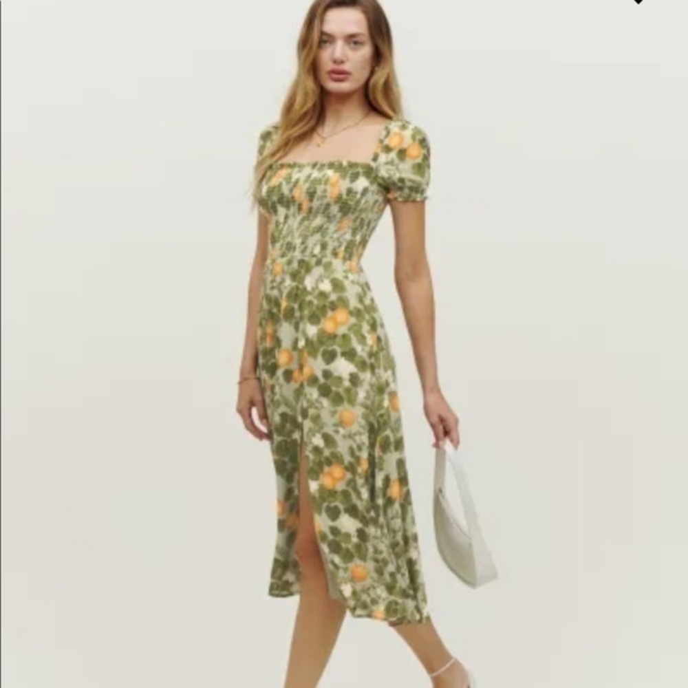 Reformation Inka Dress in Orange Grove *NEW*